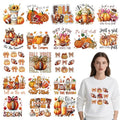 Fall Iron on Transfers for Tshirts - 20Pcs Dtf Transfers Ready to Press, Autumn Pumpkin Iron on Decals Patches, Fall Harvest Season Heat Sublimation Stickers for DIY Clothes Bags Pillows - color: Fall776