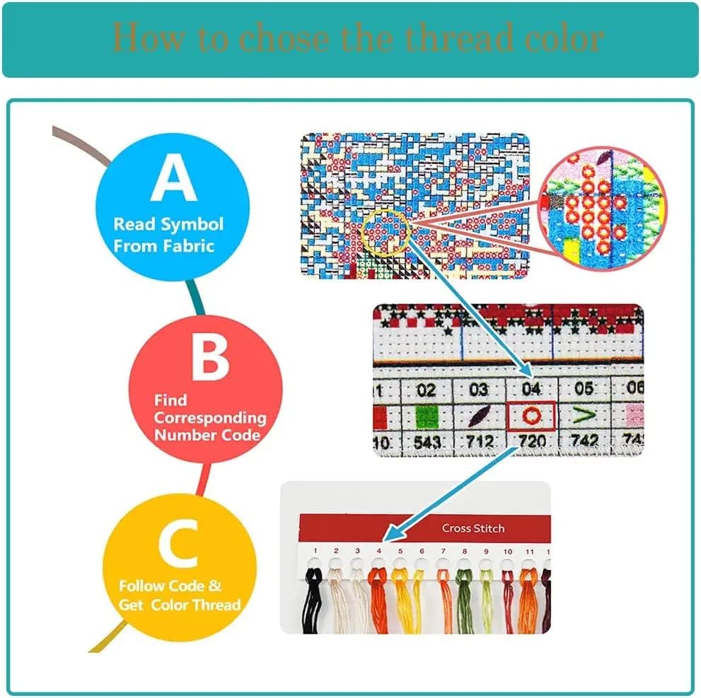 Tiwabb Butterfly Stamped Cross Stitch Kits for Adults Beginners - color: butterfly