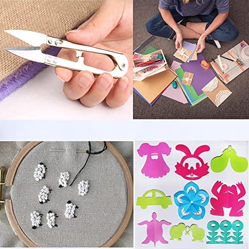 3Pcs Sewing Scissors Clippers, Multipurpose Quick-clip Yarn Thread Cutter - size: silver sewing scissors