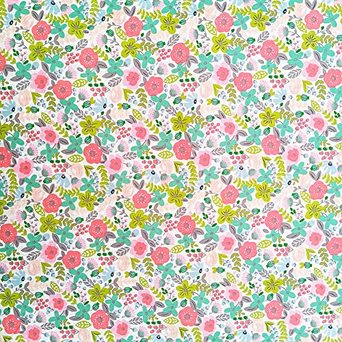 Fabric, 8 pcs/lot Fat Quarter Fabric Bundles 100% Cotton 19.69" x 19.69" (50cm x 50cm) Quilting Cotton Craft Pre-Cut Squares Sheets for Patchwork Sewing Quilting Crafting, Floral Pattern. - color: M-4