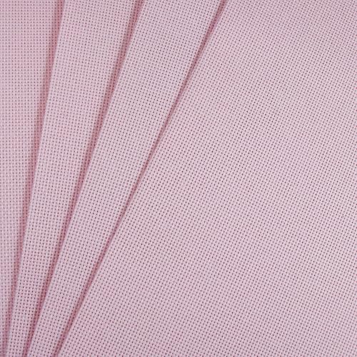 KCS 4/6 pc of 12" x 18"(30cmx45cm) 18CT Counted Cotton Aida Cloth Cross Stitch Fabric (4 pc,Pink) - color: Pink, size: 4 pc