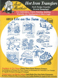 Life on the Farm Aunt Martha's Hot Iron Embroidery Transfer