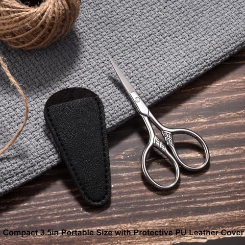 Small Precision Scissors, 3.5in Beauty Grooming Kit - color: Stainless Steel Color