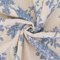 63 Inch Flower Cotton Fabric By The Yard Bundles Linen Canvas Blend Soft Flowers Pattern White Floral Rectangle Fabric for Sewing Making Clothing Quilting Home Decor Cloth Accessories Crafts - size: 1600MM, style: Blue Flower