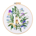 Amiiba Embroidery Starter Kit with Letter K Pattern, DIY Full Range Stamped Embroidery Cross Stitch Kits for Beginners Adults (Letter K) - color: Letter K