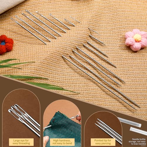 Upholstery Needles for Hand Sewing Needles 3" 4" 6" 8" 10" 12" Long Needle - size: 3-12 in
