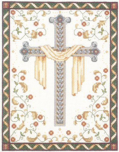 Janlynn 10235 His Cross Counted Cross Stitch Kit-8"X10" 14 Count