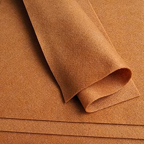 Jtnohx Color Felt Fabric Soft Felt Sheets for Crafts Brown 20Pcs 8"x12" - color: Brown