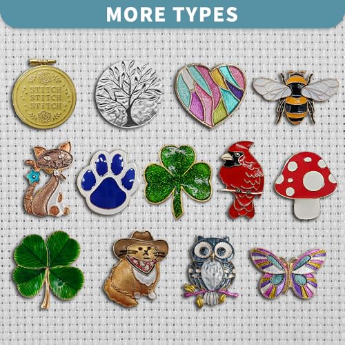 Magnetic Needle Minder Magnet Embroidery Accessories and Supplies Embroidery Needle Holder Cross Stitch Holder Needlework Supplies (Cardinal) (Gold) - size: Gold
