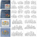 Water Soluble Embroidery Patterns, Stick and Stitch Paper for Sewing - style: Flower009