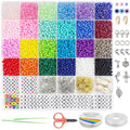 Redtwo 3mm Glass Seed Beads for Jewelry Making, 8000PCS Bracelet Making Kit - size: 3mm-8000