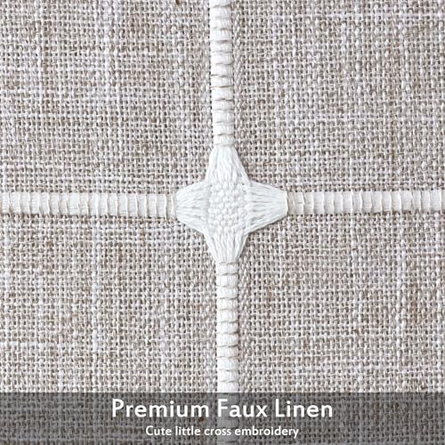 Tan Linen Plaid Throw Pillow Covers 18x18 Set of 1 - color: Plaid Khaki, size: 18" x 18" (Pack of 1)