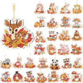 WILLBOND 30 Pcs Thanksgiving Diamond Art Kits for Adults, Animals Theme - color: Fall Animal