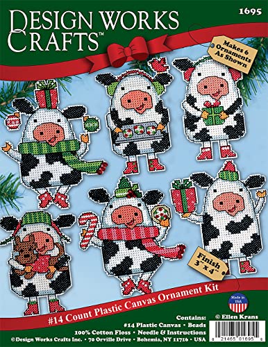 Christmas Cows Counted Cross Stitch Ornament Kit