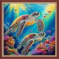 Funchey Counted Cross Stitch Kits for Adults Needlepoint Kits Unprinted Cross Stitching Embroidery Kit 11CT Cross Stitch Supplies&Turtle Underwater World 18x18 inch - color: DIYCrafts09