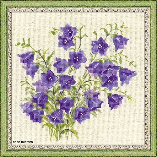 RIOLIS 1557 Bellflower Counted Cross Stitch Kit 8 x 8 in
