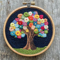Punch Needle Kits for Beginners Life Colorful Tree 20x20cm-2 - color: 03-Tree