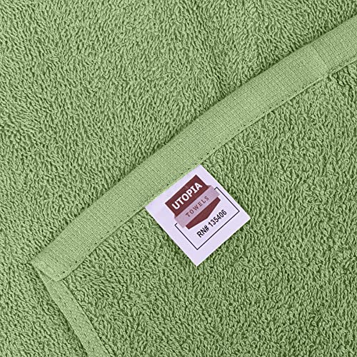 Utopia Towels Kitchen Bar Mops, Pack of 12, 16x19 in, 100% Cotton, Green - color: Green, size: 12 Pack