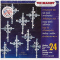 Beadery Holiday Beaded Ornament Kit, Crystal Crosses, 1.25-Inch, Makes 24 (BOK-5536)