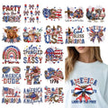 Dtf Transfers Ready to Press - 20Pcs American Flag Iron on Transfers for Tshirts, Independence Day Patriotic Iron on Decals Patches, 4th of July USA Heat Transfer for DIY Clothing Pillows Bag - color: American Flag422