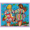 Cross Stitch Stamped Kits Pre-Printed Cross-Stitching Starter Patterns for Beginner Kids or Adults, Embroidery Needlepoint Kits (Fat Buttocks 19.7×16.5 inch) - color: Fat buttocks, 19.7×16.5 inch
