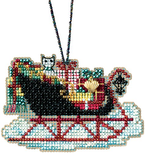 Vintage Sleigh Counted Cross Stitch Kit-2.25"X2.75" 14 Count