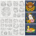 Highland Cow Sheep Rabbit Duck Water Soluble Sewing Stabilizers - style: Farm Animals