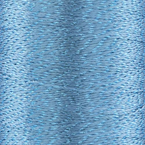 YarnArt Camellia Metallic Shimmer Fine Yarn – Polyester & Metallic Thread for Crochet, Embroidery & Jewelry Making – 20g & 50g Skeins, 192m (Sky Blue, 50g Skein) - color: Sky Blue, size: 50g Skein