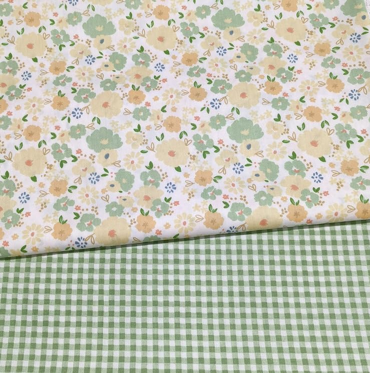 Cotton Fabric DIY Making Supplies Quilting Patchwork Fabric Fat Quarter Bundles DIY for Quilting Cotton Patchwork Cushions (Flowers Square, 20" x 20") - color: 7pcs Flowers Square, size: 20" x 20"