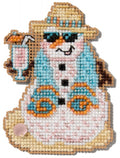 Mill Hill Snowman Vacation 2025 Winter Holiday Seasonal Ornament Beaded Cross Stitch Kit MH182536