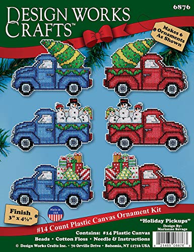 Design Works Crafts Holiday Pickups Counted Cross Stitch Ornament Kit - Set of 6