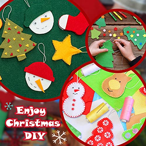 Tatuo 96 Pcs Christmas Stiff Felt Fabric Sheets, 12 Colors - color: 12 Colors