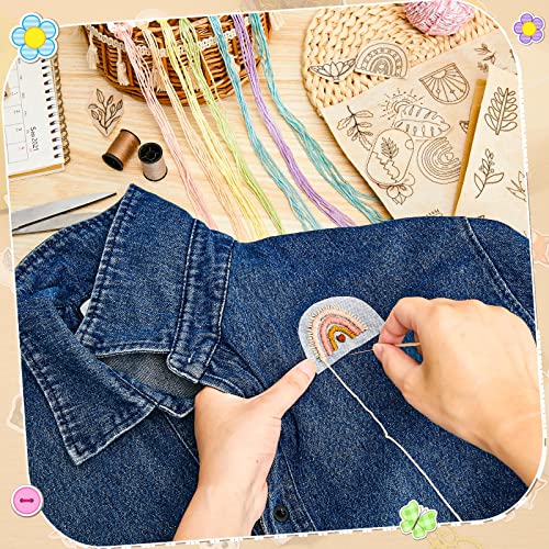 Lewtemi 50 Pcs Flowers Water Soluble Hand Sewing Stabilizers - color: Leaves