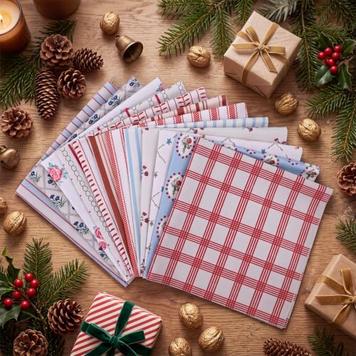 12 Pcs 20 x 20 Inch Vintage Squares Fabric