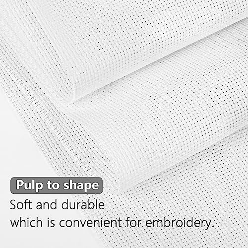Cross Stitch Aida Fabric 16 Count, 59 by 39 Inch Large Size, Classic Reserve Cross Stitch Aida Cloth for Home DIY Embroidery Decoration - color: White, size: 16 CT 59 x 39In