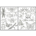 Water Soluble Embroidery Patterns Stabilizers, Stick and Stitch Embroidery Transfers Paper Tear Away Embroidery Stabilizer with Fun Designs for Stitching, Flowers and Animals (Girls and Flowers) - color: Large Bugs x2