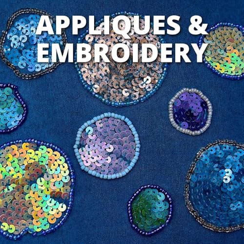 Mandala Crafts 6mm Flat Round Emerald Sequins for Sewing Embroidery - color: Emerald, size: 6mm Flat Sequins