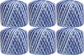 ThreadArt 100% Cotton Crochet Thread Size 3, Variegated Denim Blues - color: VARIEGATED DENIM BLUES, size: SIZE 3 - 6 PACK