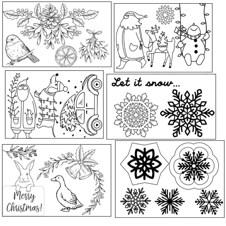 Water Soluble Embroidery Patterns Stabilizers, Stick and Stitch Embroidery Transfers Paper Tear Away Embroidery Stabilizer with Fun Designs for Stitching (Maze x2) - color: Christmas Celebration X3