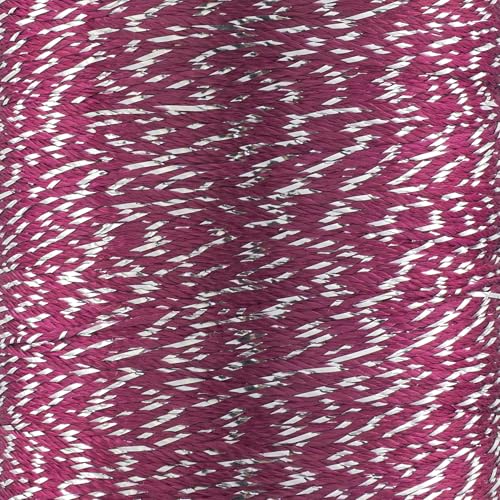 YarnArt Camellia Metallic Shimmer Fine Yarn – Polyester & Metallic Thread for Crochet, Embroidery & Jewelry Making – 20g & 50g Skeins, 192m (Burgundy Silver, 50g Skein) - color: Burgundy Silver, size: 50g Skein