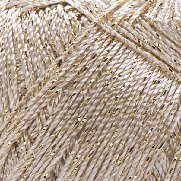 YarnArt Bright Metallic Glitter Yarn – 80% Polyamide 20% Metallic Polyester, 90g 340m, Soft Sparkle Fiber for Crochet, Lace, Summer Tops & Accessories – 4 mm Needle & Hook (101, Gold) - color: 101, Gold