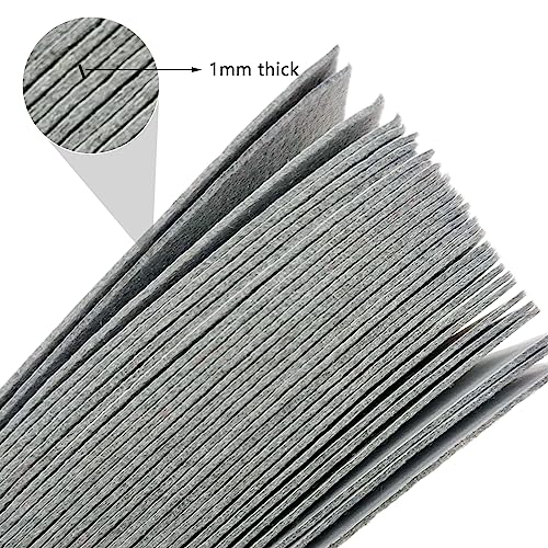Jtnohx Self Adhesive Felt Sheets Adhesive Backed Felt Fabric Grey 4"x8" - color: Grey