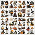 16 Pcs Halloween Rub on Transfers for Crafts DIY 5.7x5.7 Inch - color: Witch