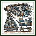 Funcrostitch Counted Cross Stitch Kits for Beginners,14ct Unprinted Pattern Embroidery Kit Dmc Cotton Threads Needleworks for Adults-Knowledge is Power 14.2"×14.2" - color: 14CT Counted Kit,Knowledge is power 14.2"×14.2"