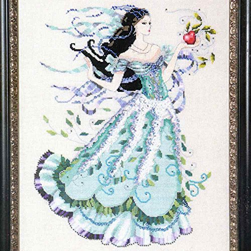 Mirabilia Designs Biancabella Linen Kit Beaded Counted Cross Stitch by Nora Corbett MD130 (Bundle: Chart, Fabric, Beads, Silk Floss)
