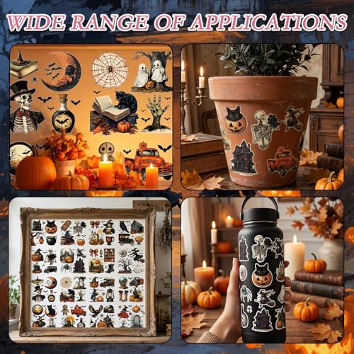 16 Pcs Halloween Rub on Transfers for Crafts DIY 5.7x5.7 Inch - color: Witch