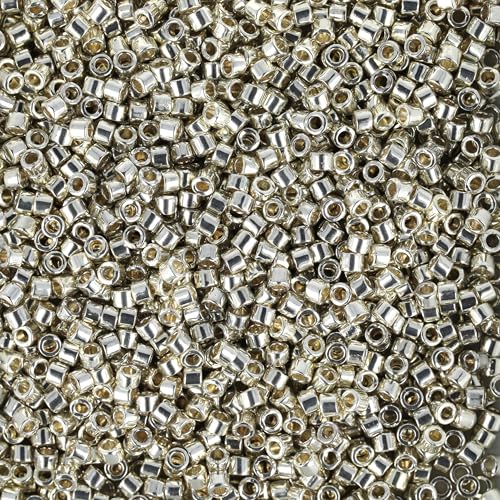 Miyuki Delica Seed Beads - color: DB1831 - Duracoat Galvanized Silver