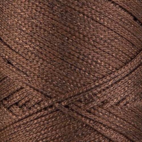 S Sensy 2mm Sparkel - Premium Polypropylene Macrame Cord, Copper 252 Yards - color: Copper Sparkle, size: 1 Skein