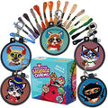 Cats Cross Stitch Kits for Kids - 5 Stamped Beginner Needlepoint Sets - color: Cats