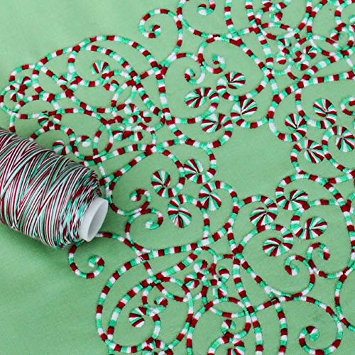 ThreadArt Multicolor Cotton Thread, 600M 40/3, Holiday 7739 - color: Holiday
